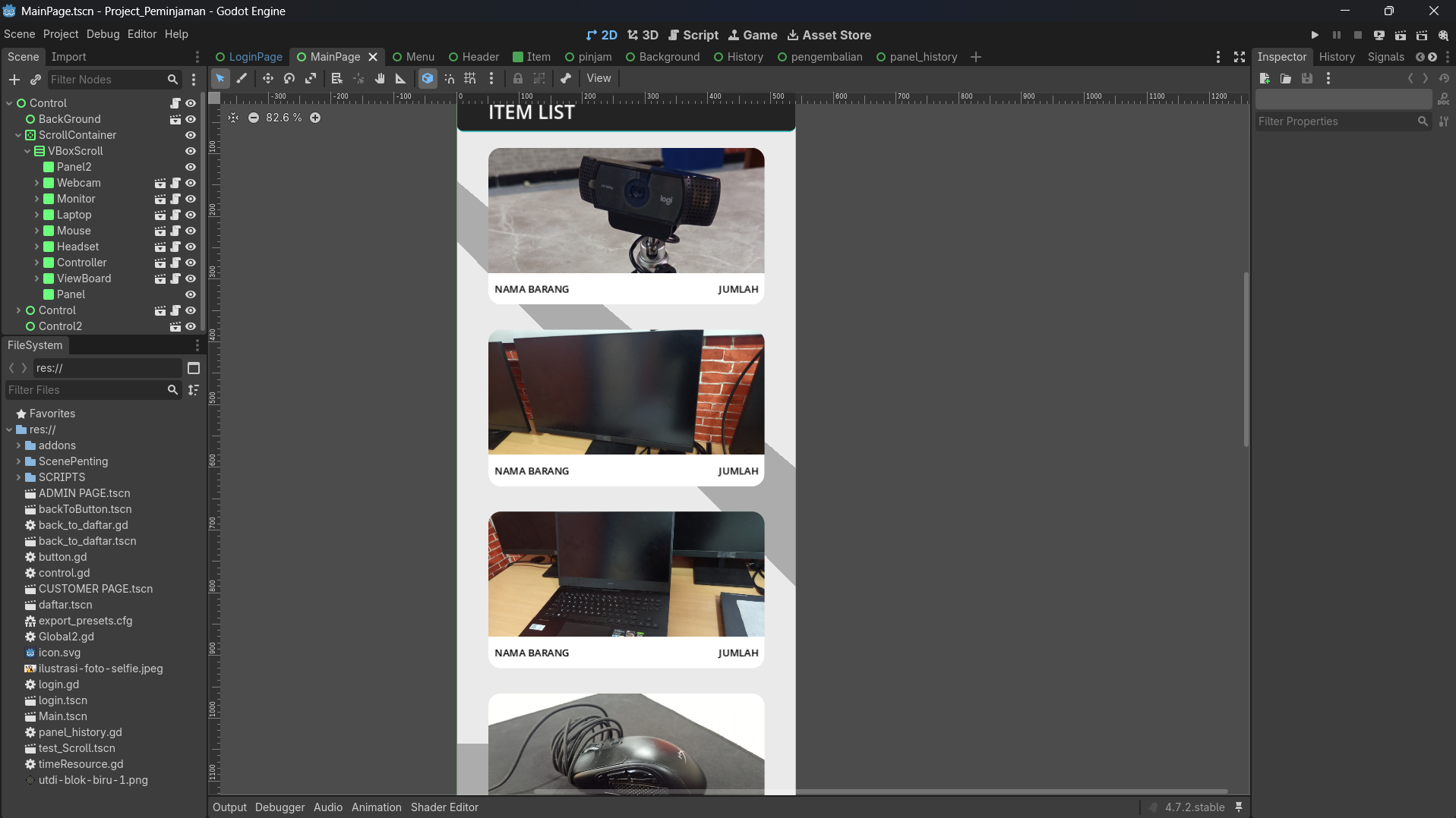 Project Peminjaman Screenshot